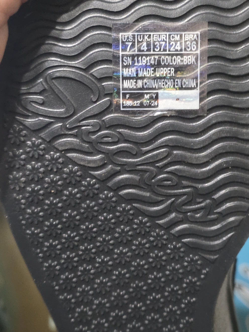 NWB Skechers Cali Black Sassy Dayz Comfort Wedges Size 7 - Picture 4 of 4